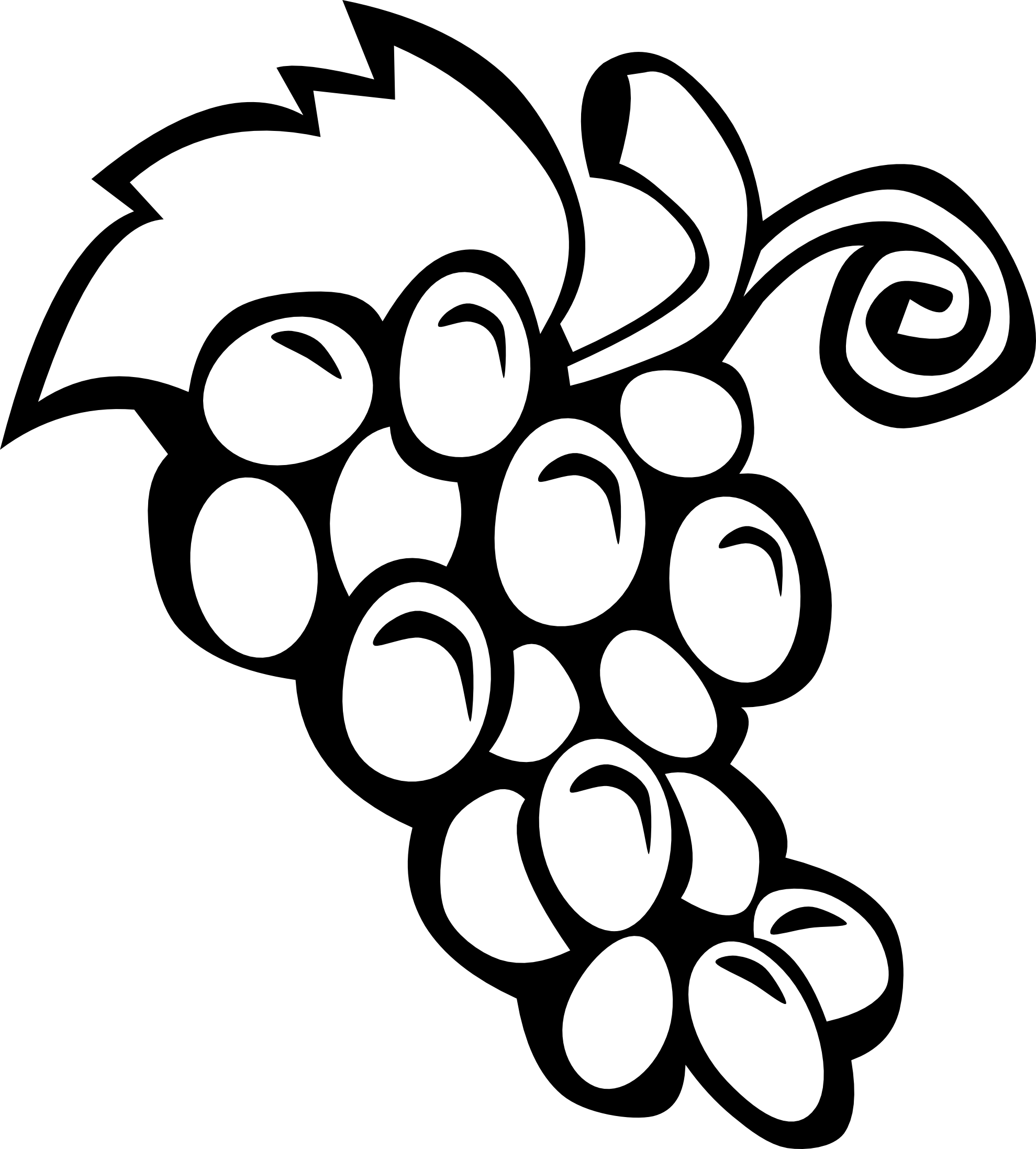 Fruit And Vegetable Clipart Black And White - Free ...