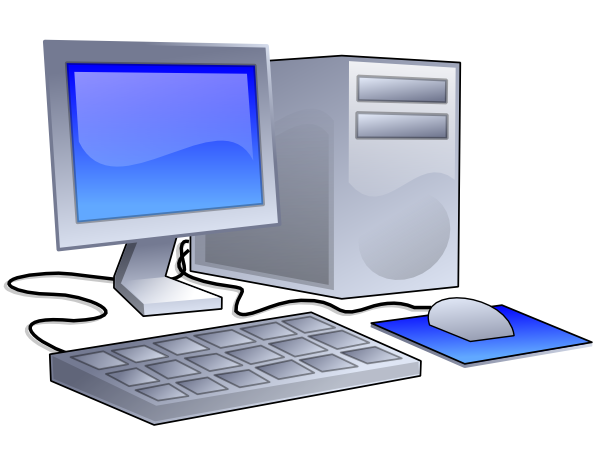 Desktop Computer Clip Art - vector clip art online ...