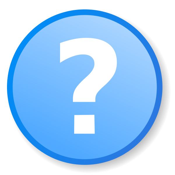 Blue question mark clipart