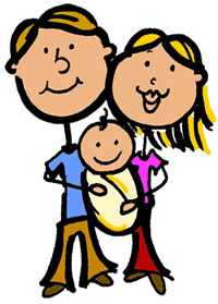 Clip Art Stick Figure Family Clipart