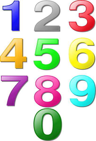 Clip Art Numbers 1-10 Clipart