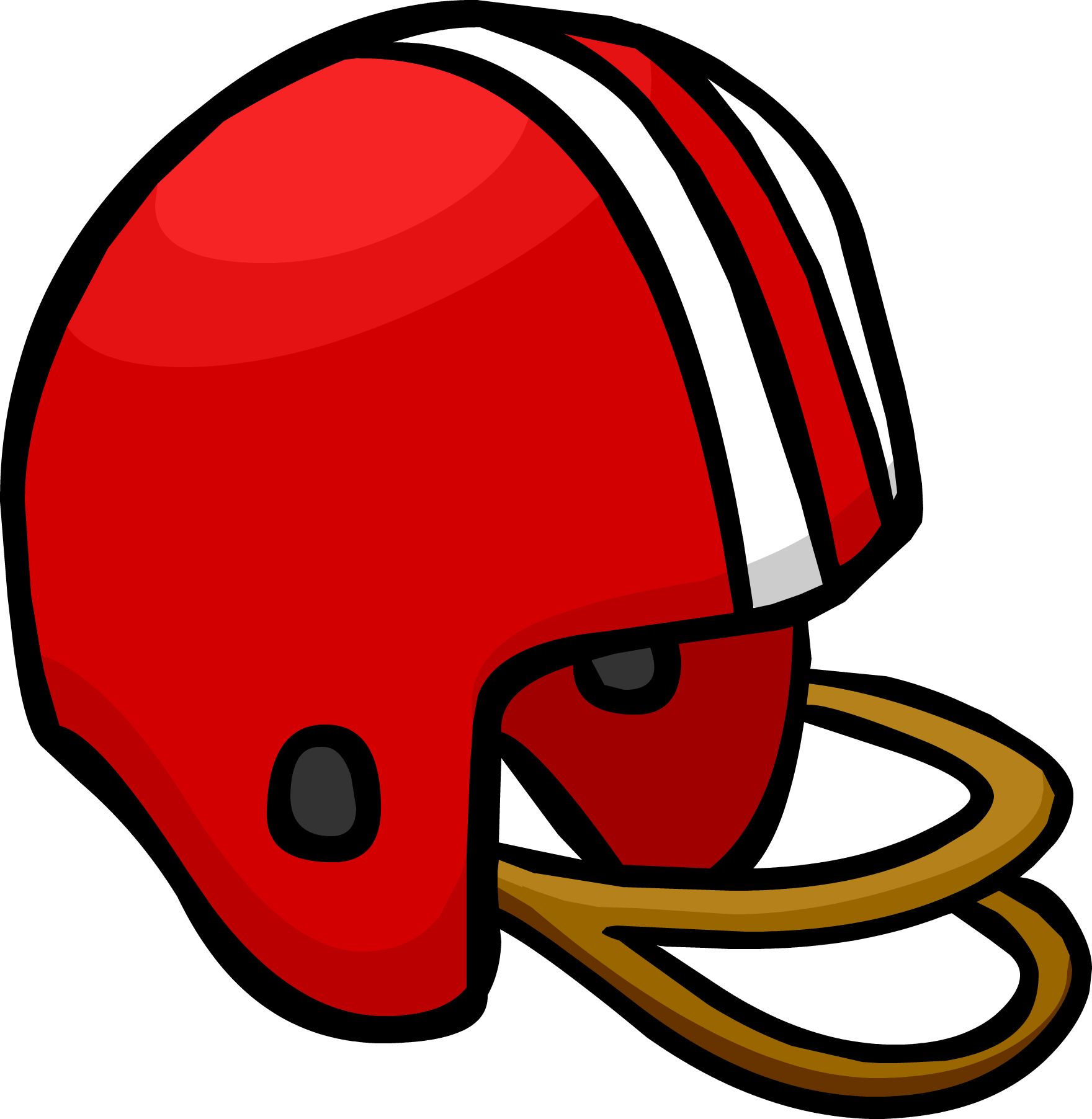 Red football helmet clipart