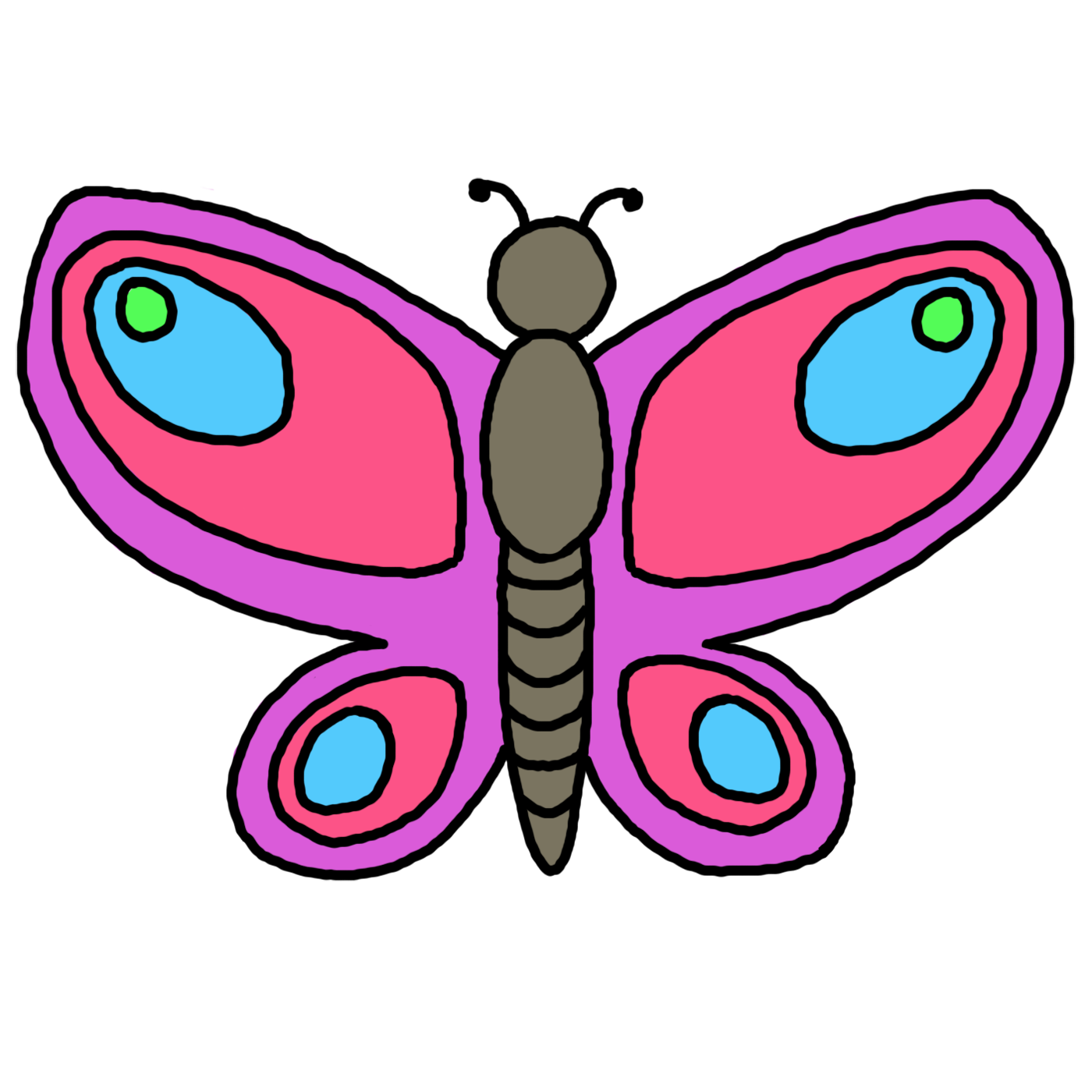 Butterfly Outline Clipart - Free Clipart Images