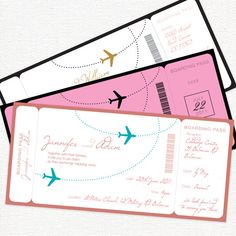 Boarding Pass Invitation | Aviation Wedding, Passport In…