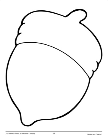 Acorn: Large Pattern - Scholastic Printables