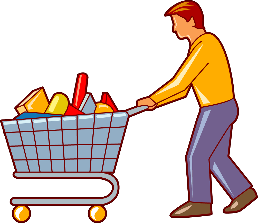 Men Shopping Clipart