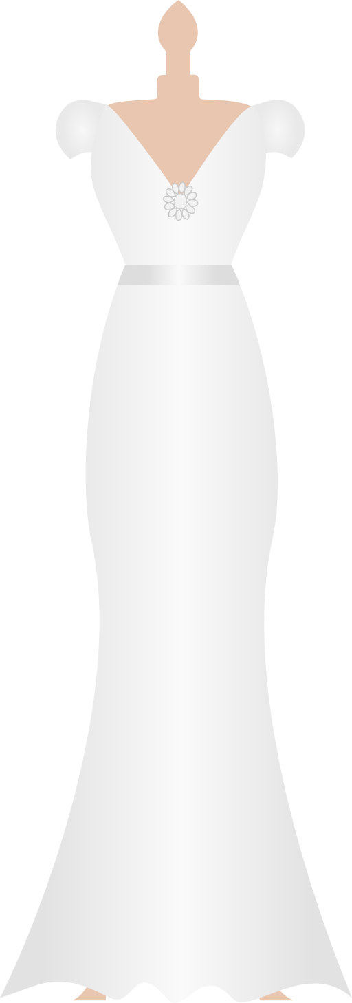 Animated wedding dress clipart