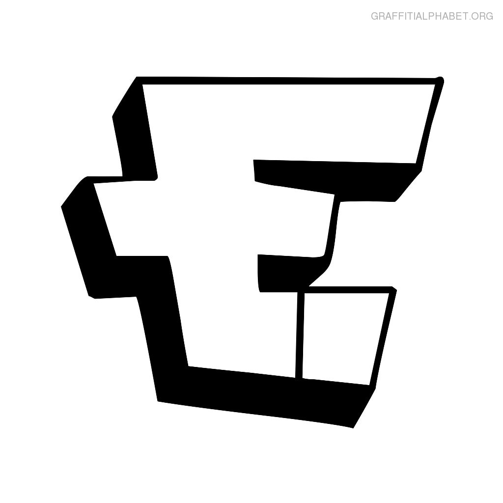 Graffiti Bubble Letter E - Graffiti Art Inspirations