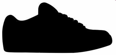 Tennis Shoe Silhouette Clipart