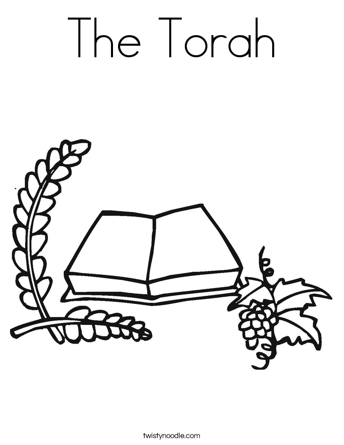 The Torah Coloring Page - Twisty Noodle