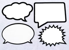 LARGE Dry Erase Speech Bubble Board Set. Black Marker Included ...