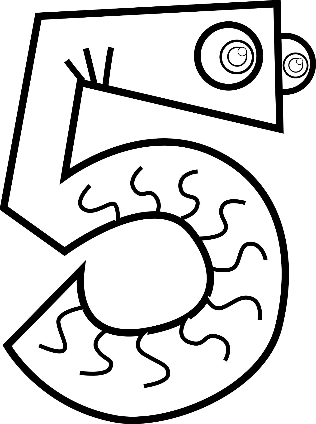 number animals 5 black white line art tattoo tatoo SVG