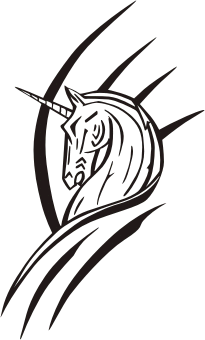 Unicorn Tattoo. Free vector clipart sample for vehicle graphics ...