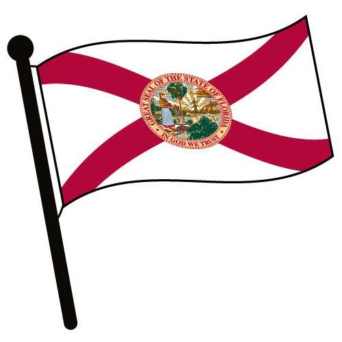 Waving State Flags Clip Art