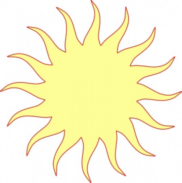 sun with wavy rays | Download free Vector