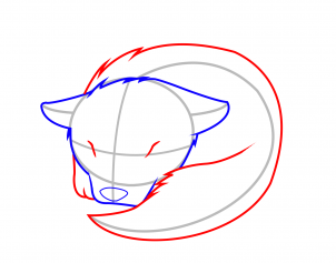 How to Draw a Sleeping Wolf Pup, Step by Step, Animals For Kids ...