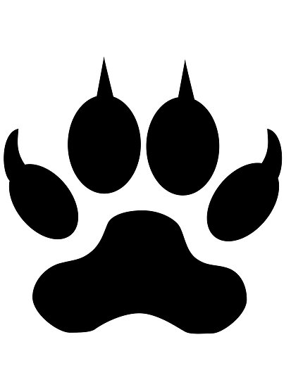 Black Wolf Paw Print" by kwg2200 | Redbubble
