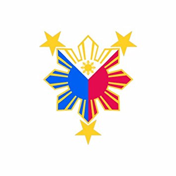 Amazon.com: Filipino Pride Star Sun - Color Sticker - Decal - Die ...