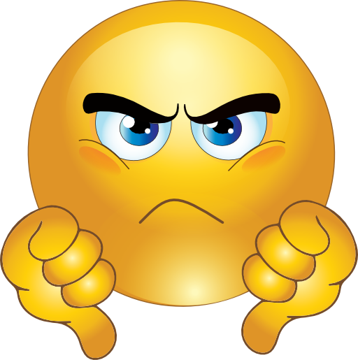 Grumpy face clipart