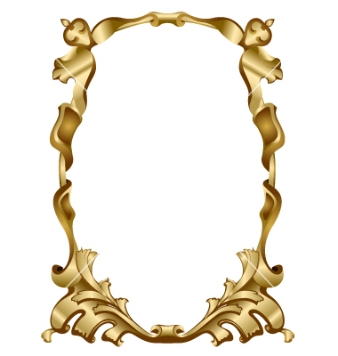 Vintage gold frame clipart