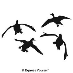 Flying Duck Silhouette - Free Clipart Images