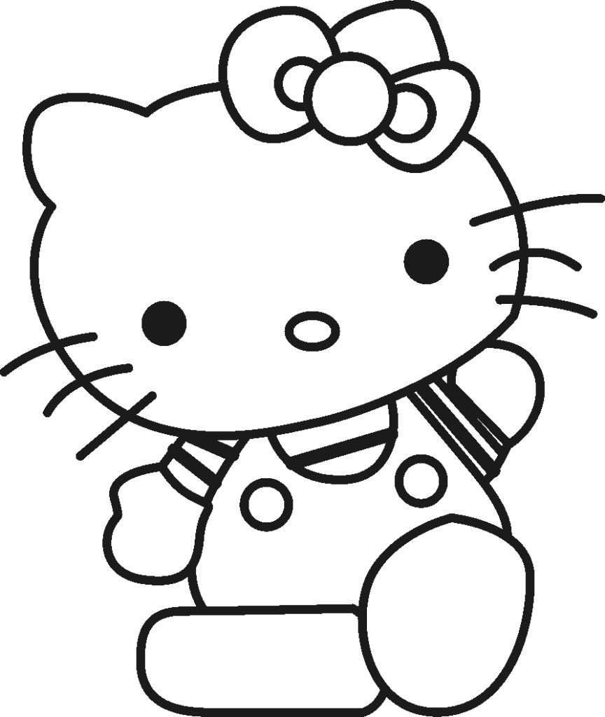 Free Coloring Pages For Kids Hello kitty coloring sheet unique ...