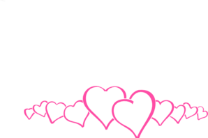 Pink heart clipart border