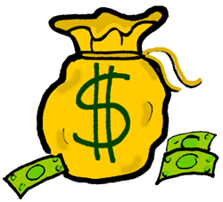 Clipart bag of money