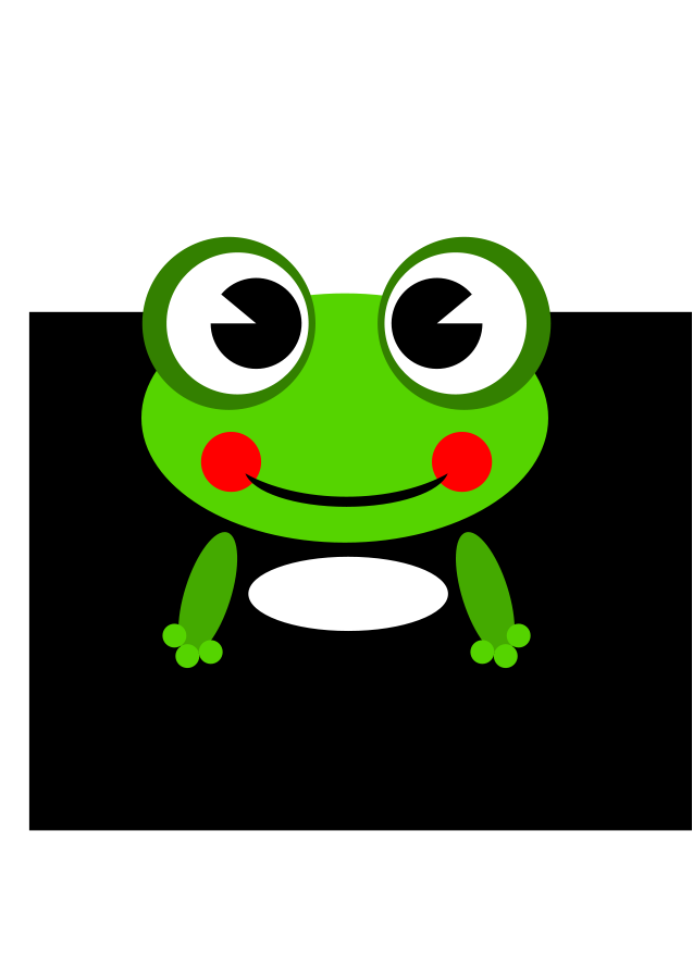 Frog head clipart