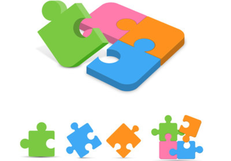 Puzzle Pieces Vector Pack - Download Free Vector Art, Stock ...
