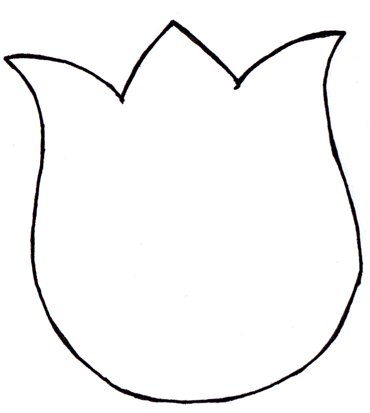 Tulip outline clipart