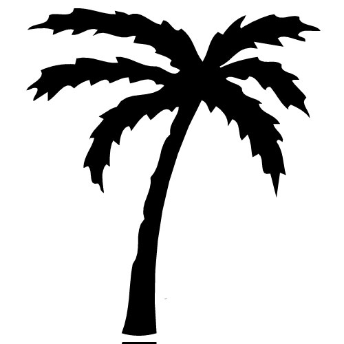 Black Palm Tree Clipart