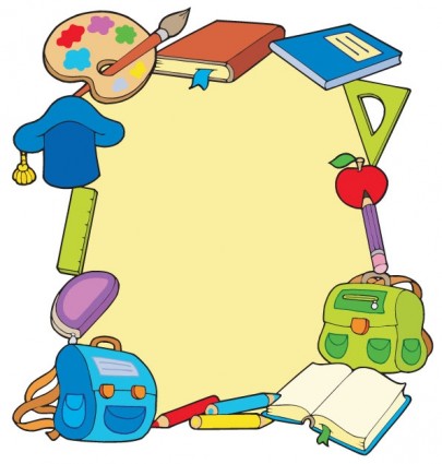 Cartoon School Supplies Clipart
