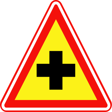 Cross Road Sign Clipart