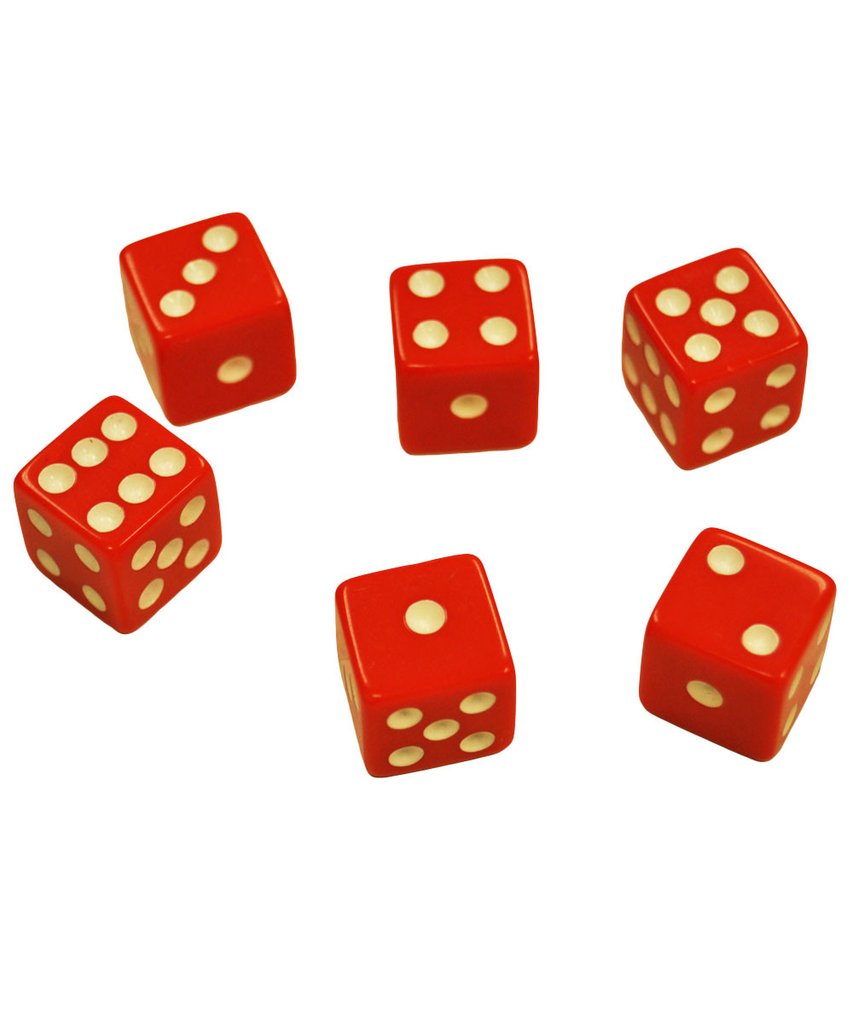 Set of 6 Red Dice – Dicegames.com