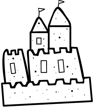 Free sand castle clip art