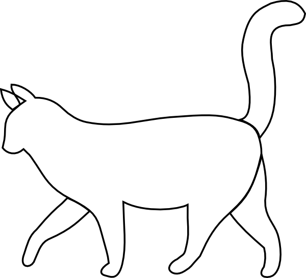 Cat clipart outline