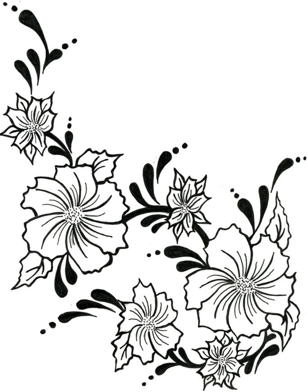 flowers vine for drawing