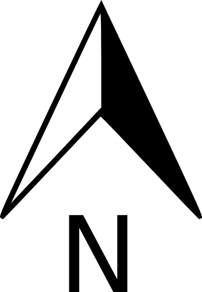 North symbol clip art
