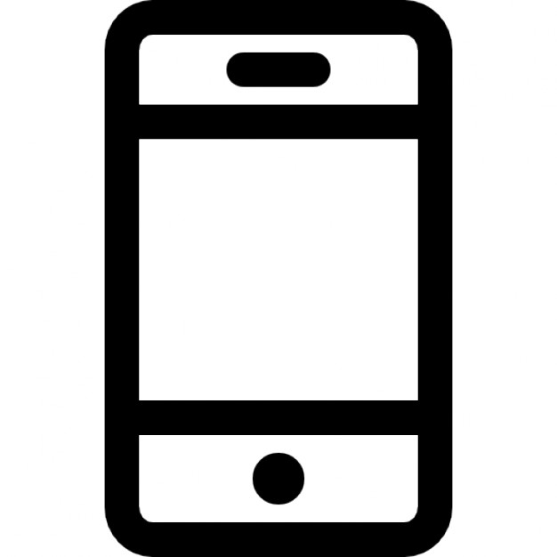 Flat screen cellphone outline Icons | Free Download