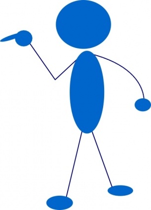 Pointing Stickman Clip Art Vector Online Royalty Free