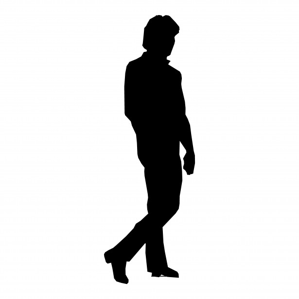 Silhouette People Walking Clipart
