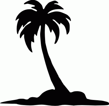 Clipart palm tree outline