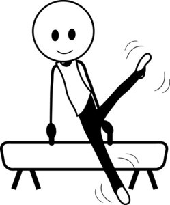 Pommel Horse Clipart Image - Clip Art Illustration of a Stick ...