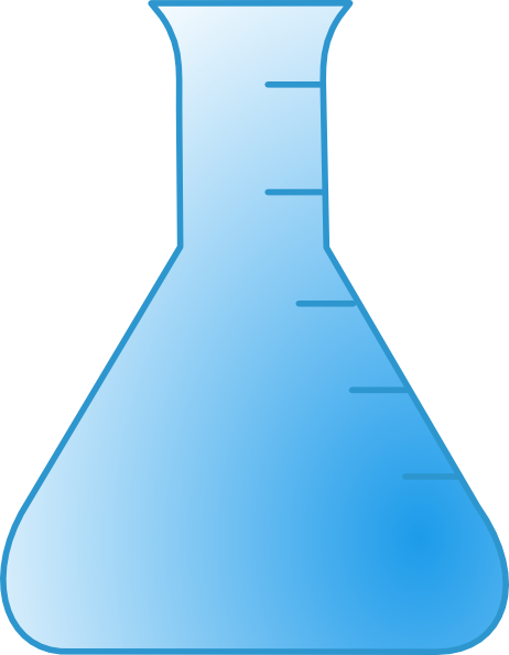 Orange Science Flask Clip Art - vector clip art ...