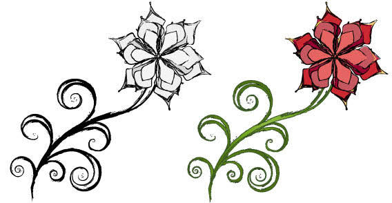 Spiral Leaf Flower Free Vector | 123Freevectors