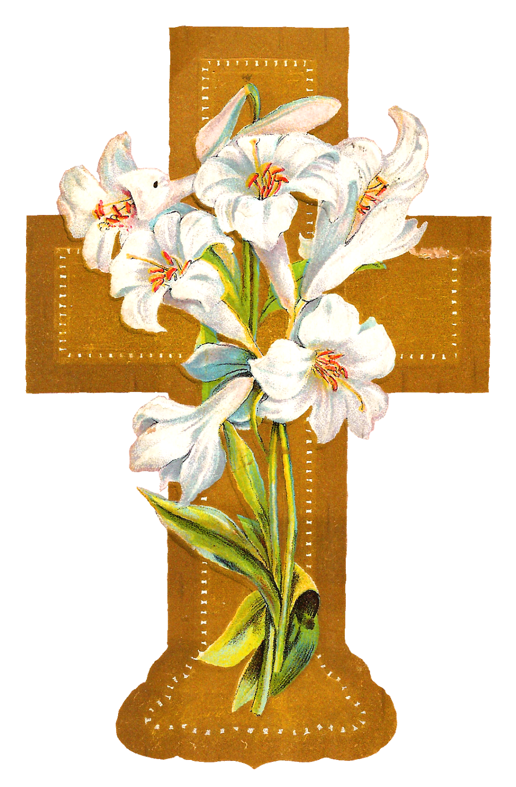 Cross with flowers clipart - ClipartFox