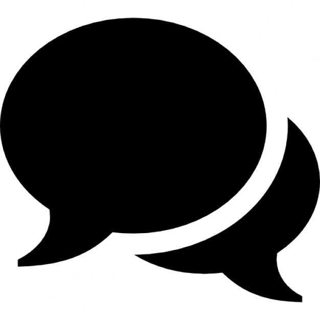 Speech bubbles silhouette Icons | Free Download