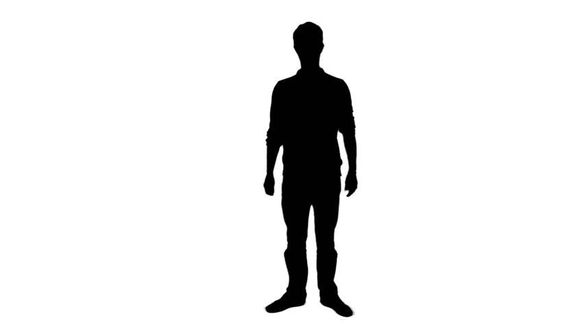 Dancing Man Silhouette With Headphones - 1080p Silhouette Of A ...