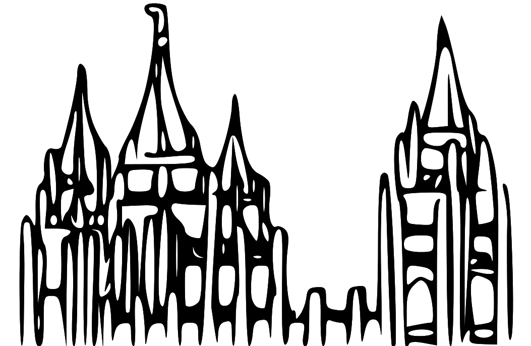 Lds temple spire silhouette clipart